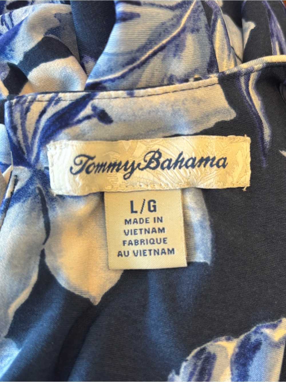 Tommy Bahama Women's Jasmina Fleur Bay Maxi Dress L Island Navy Coastal Tropical - Picture 5 of 10